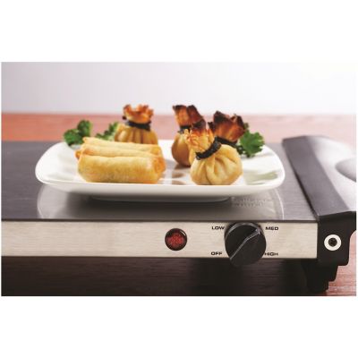 Image showing 6 th Brentwood Select 4.5 qt. 3-Pan Buffet Server and Warming Tray