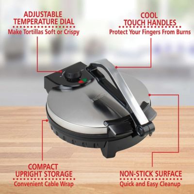 Image showing 9 th Brentwood Select 10 in. Non-Stick Electric Tortilla Maker