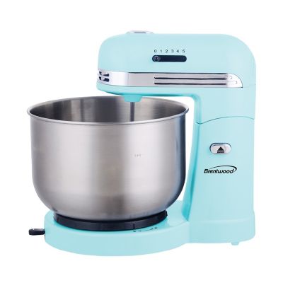 Image showing  5-Speed Stand Mixer with 3 qt. Stainless Steel Mixing Bowl, Blue