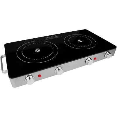 electric countertop burner stove dual control