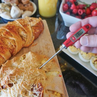 Image showing 8 th Escali Gourmet Digital Thermometer, Red