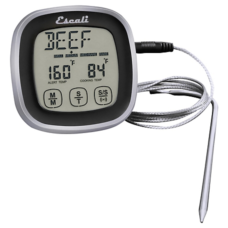 Escali Touchscreen Thermometer and Timer, Black