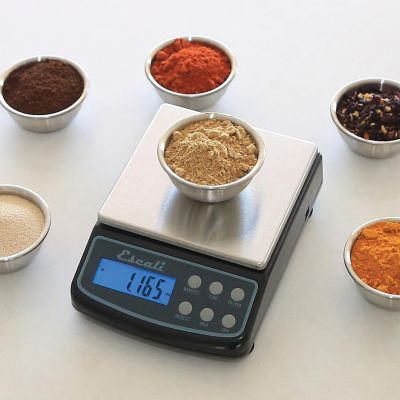 Image showing 7 th Escali 125g Capacity Maximum Precision Digital Scale, Black