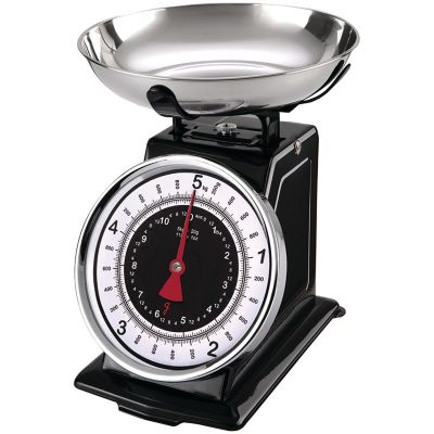 Starfrit 11 lb. Capacity Retro Mechanical Kitchen Scale with Removable Stainless Steel Bowl
