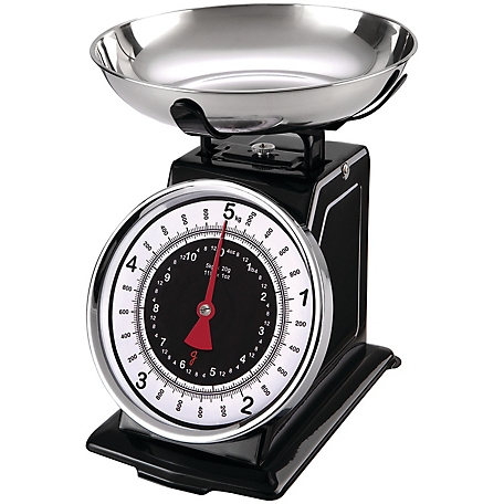 Starfrit 11 lb. Capacity Retro Mechanical Kitchen Scale with Removable Stainless Steel Bowl