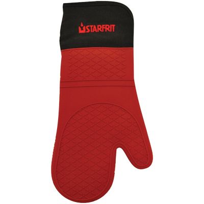 Starfrit 15 in. Silicone Oven Glove with Cotton Liner, Heat Resistant Up to 464 Degrees F
