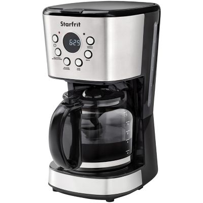 Starfrit 12-Cup Drip Coffee Maker Machine, Silver