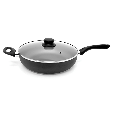 Starfrit 11 in. Non-Stick Aluminum Deep Fry Pan with Lid