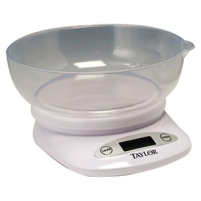 Taylor 4.4 lb. Capacity Digital Kitchen Scale with Bowl