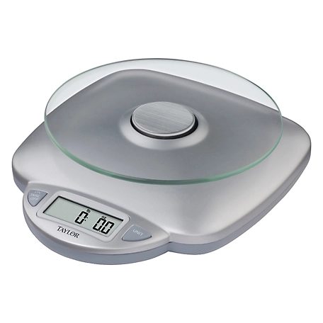 Taylor Digital Glass Bathroom Scale with Silver Finish 