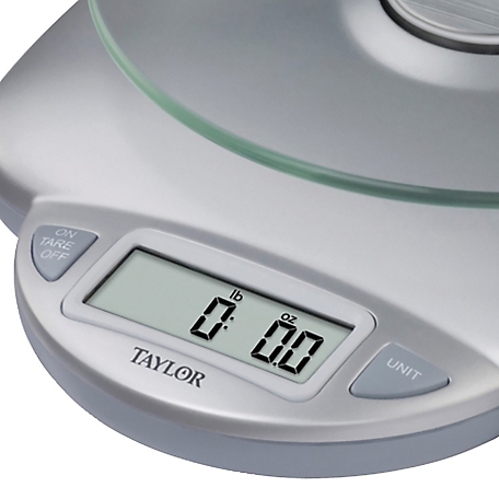 Taylor 11 lb. Capacity Stainless Steel Digital Kitchen Scale, White/Silver  at Tractor Supply Co.