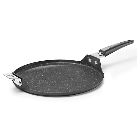 Starfrit THE ROCK 12.5 in. Pizza Pan and Flat Griddle with T-Lock Detachable Handle