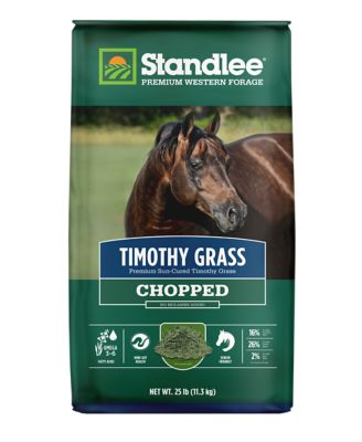 Standlee Premium Western Forage Timothy Grass Chopped Hay Horse Feed, 25 lb.