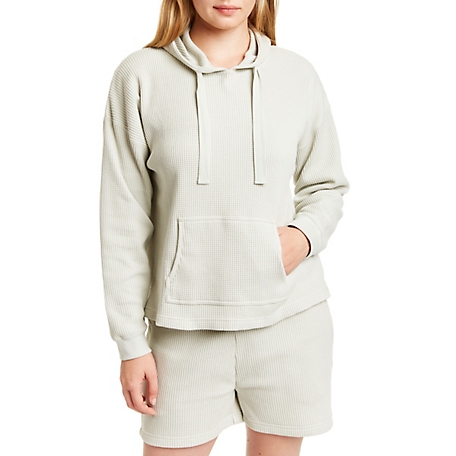 Smith's American Women's Long-Sleeve Waffle Knit Pullover Hoodie