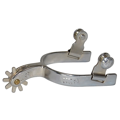 Diamond R Unisex Youth Stainless All-Around 10-Point Spurs, 1-1/4 in. Shank