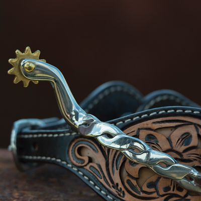 Image showing  Men's Stainless Twisted 10-Point Spurs, 1-3/4 in. Shank