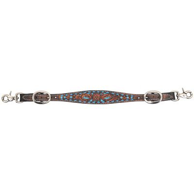 Circle Y Bronco Blue Texas Flower Wither Strap