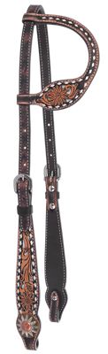 Circle Y White Daisy Filigree One Ear Headstall