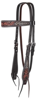 Circle Y Dark Flash Arizona Flower Browband Headstall