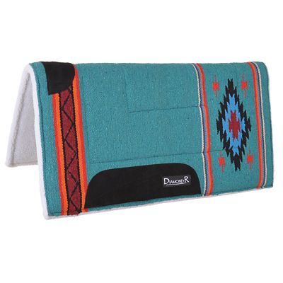 Diamond R Square Fleece-Lined Saddle Pad