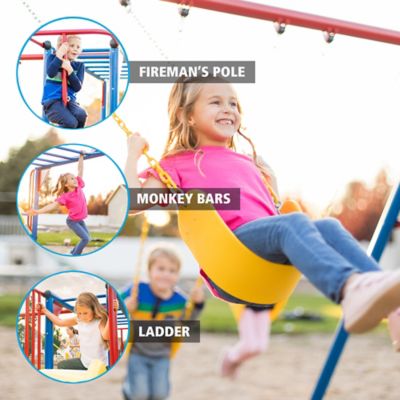 Image showing  Monkey Bar Adventure Swing Playset, Primary Colors