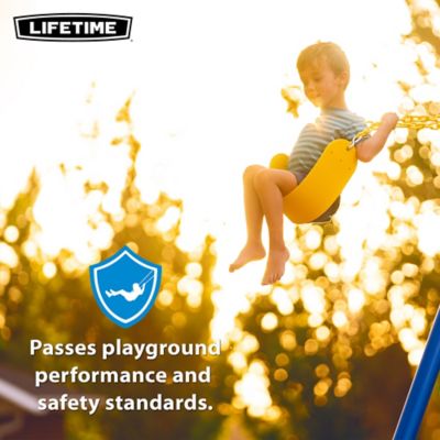 Image showing 7 th Lifetime Monkey Bar Adventure Swing Playset, Primary Colors