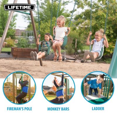 Image showing 5 th Lifetime Monkey Bar Adventure Playset, Earthtone