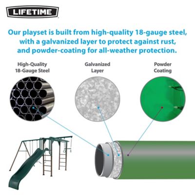 Image showing 9 th Lifetime Monkey Bar Adventure Playset, Earthtone