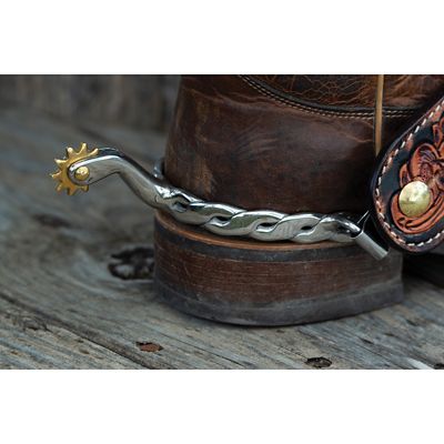 Image showing  Women's Stainless Twisted 10-Point Spurs, 1-3/4 in. Shank