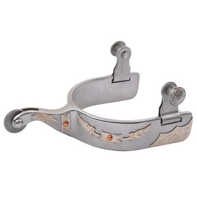 Diamond R Men's Stainless Multipurpose Rowel Spurs, 2 in. Shank