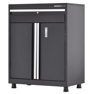 Muscle Rack 30 in. x 18 in. x 36 in. Pre-Assembled Welded Steel Base Storage Cabinet with Drawer, Matte Black -  MADF301836-09M