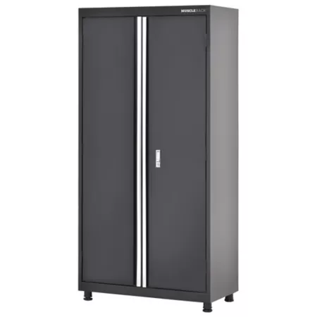 Muscle Rack 36 in x 18 in x 72 in Pre-Assembled Welded Storage Cabinet Matte Black Finish Freestanding Garage Cabinets