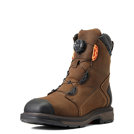 Ariat Men's WorkHog XT Waterproof Carbon Toe Work Boots, 8 in., BOA Fit ...