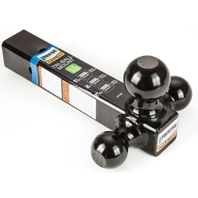 Reese Towpower 2 in. Receiver Tri-Ball Mount with 1-7/8 in., 2 in. and 2-5/16 in. Ball, 6 in. Drop, Black