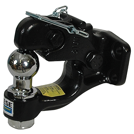 Reese Towpower Heavy-Duty Pintle Hook and 1-7/8 in. Ball,16,000 lb. Hook Rating, 6,000 lb. Ball Rating, 7411533