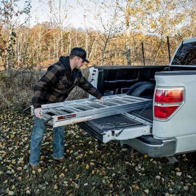 Image showing  Silver 69 in. Aluminum Bi-Fold Truck Ramp - TX102