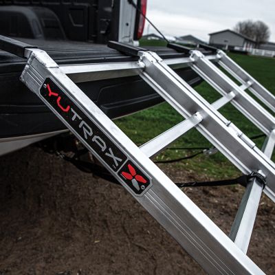 Image showing  Silver 70 in. Aluminum Tri-Fold Truck Ramp - TX103