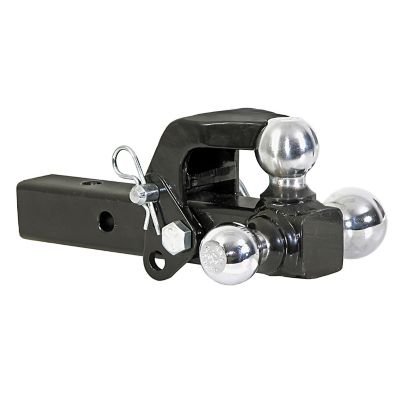 Buyers Products Solid Shank Tri-Ball Truck Hitch with Pintle Hook and Chrome Balls, 10,000 lb. Capacity