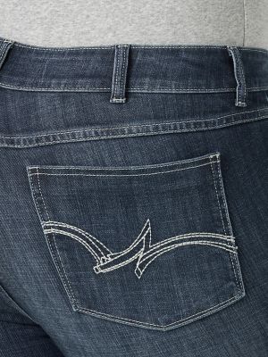 Image showing  Women's Stretch Fit Mid-Rise Bootcut Plus Size Jeans