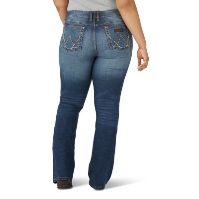 Image showing 1 th Wrangler Women's Mid-Rise Retro Mae Bootcut Plus Size Jeans
