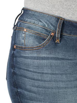 Image showing  Women's Mid-Rise Retro Mae Bootcut Plus Size Jeans