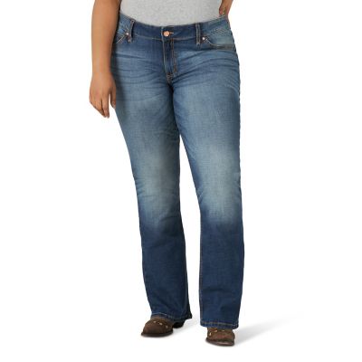 Wrangler Women's Mid-Rise Retro Mae Bootcut Plus Size Jeans