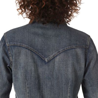 Image showing  Women's Western Denim Snap-Front Shirt