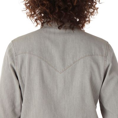 Image showing  Women's Western Denim Snap-Front Shirt