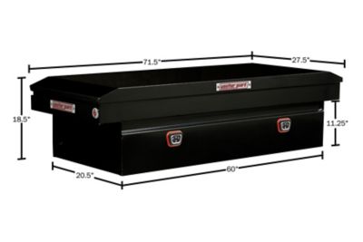 Image showing 9 th Weather Guard 15.5 cu. ft. Steel Extra Wide Standard Profile Crossover Truck Tool Box for Full Size Trucks, 72 in. x 27.5 in.