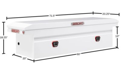 Image showing 9 th Weather Guard 11 cu. ft. Steel Low-Profile Crossover Truck Tool Box for Full Size Trucks, 72 in. x 20 in.
