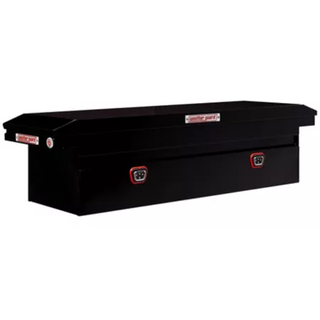 Weather Guard 72" x 20" Gloss Black Steel Low Profile Crossover Truck Tool Box Crossover Truck Tool Boxes