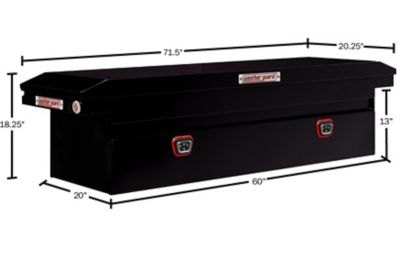 Image showing 9 th Weather Guard 11 cu. ft. Steel Low-Profile Crossover Truck Tool Box for Full Size Trucks, 72 in. x 20 in.