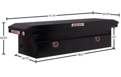 Image showing 9 th Weather Guard 11 cu. ft. Aluminum Low-Profile Crossover Truck Tool Box for Full Size Trucks, 72 x 20in.