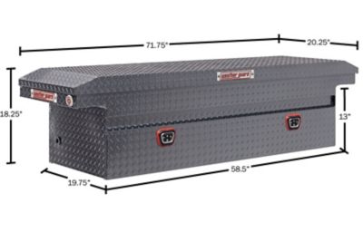 Image showing 9 th Weather Guard 11 cu. ft. Aluminum Low-Profile Crossover Truck Tool Box for Full Size Trucks, 72 x 20in.